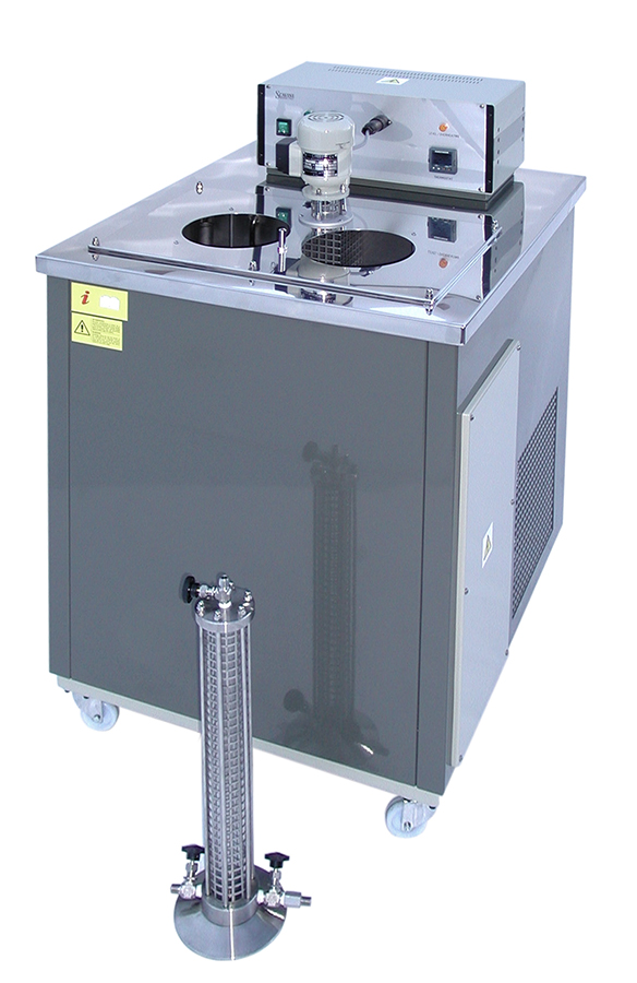 Aparat do oznaczania gęstości lub gęstości względnej lekkich węglowodorów za pomocą areometru w cylindrze ciśnieniowym